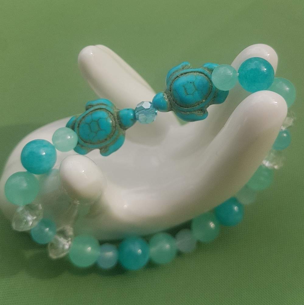 💙🐢 Turtle Love Larimar Bracelet